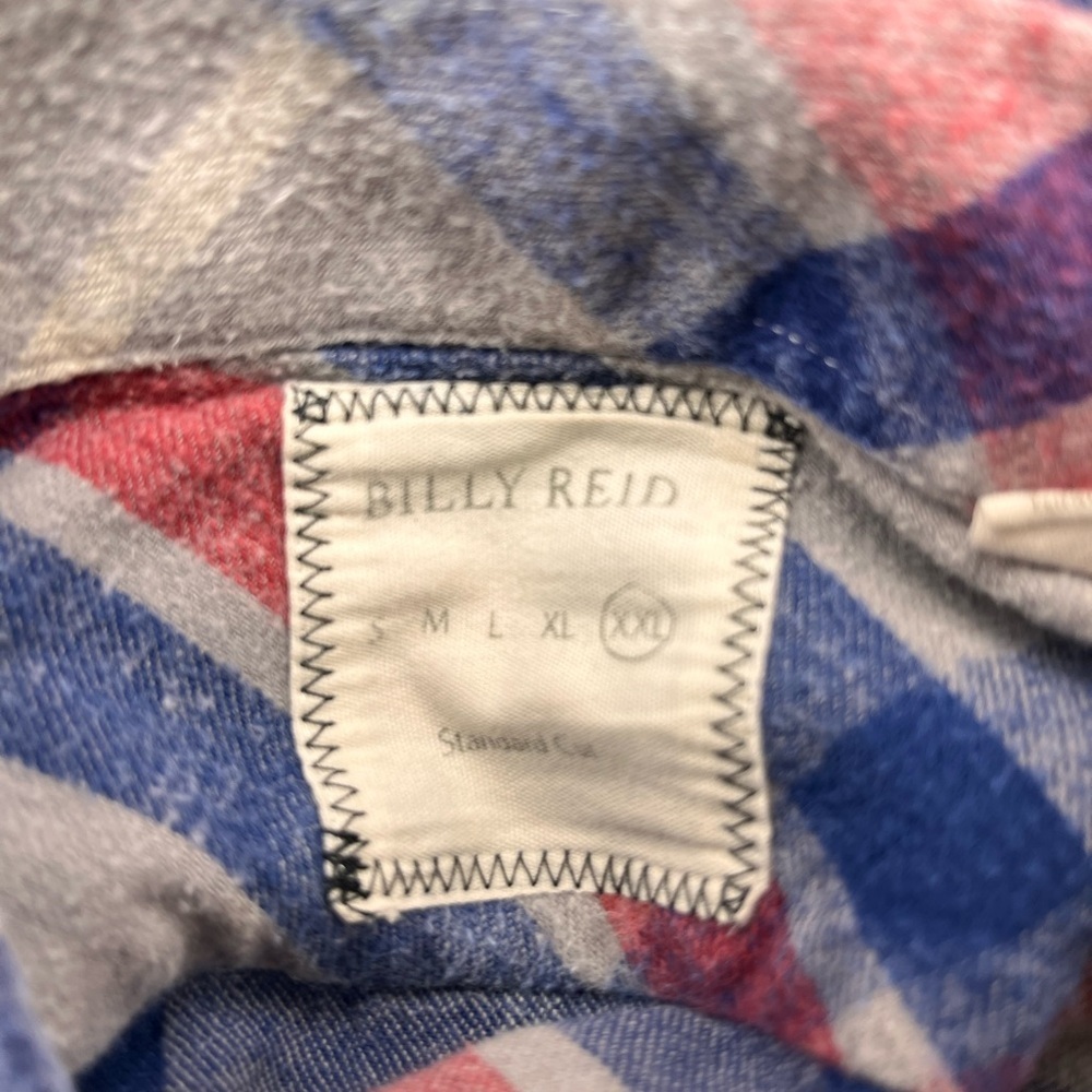 Billy Reid Red and Blue Checkered Shirt - Picture 3 of 5